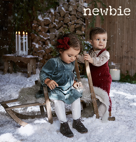 Julkollektion med barnkläder & babykläder från Newbie. 